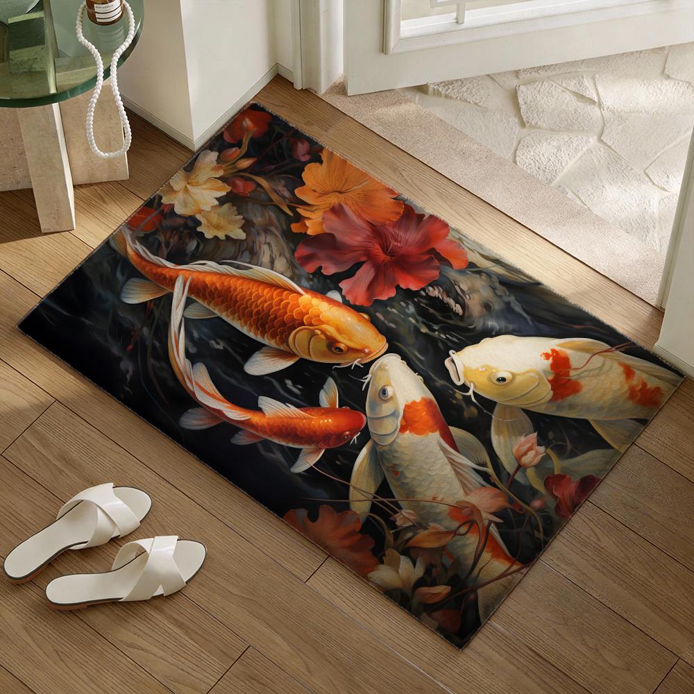 Koi fish that bring you good l - Home Goods Bathroom Rugs ulasan dan harga