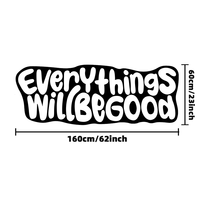 VIKAMA Everything Will Be Good - Home Goods Bathroom Rugs ulasan dan harga