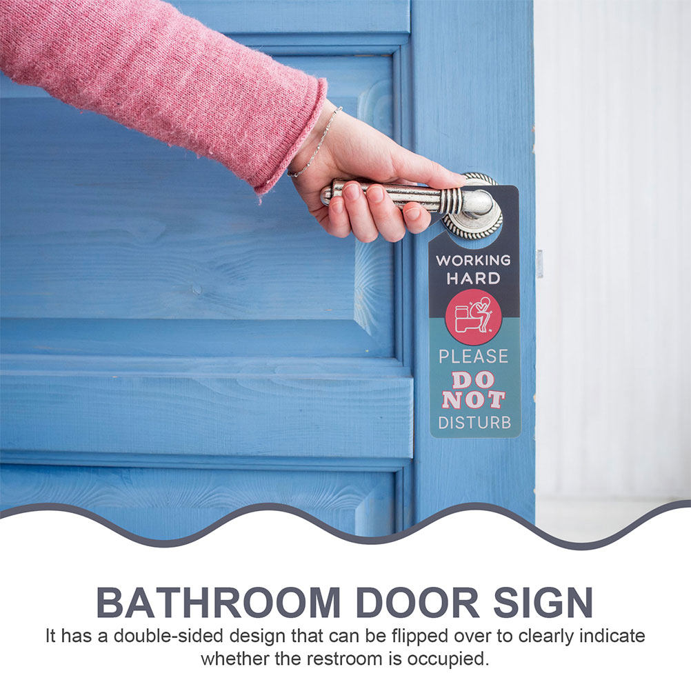 2Pcs Double-Sided Bathroom Doo - Home Bathroom Occupied Sign ulasan dan harga