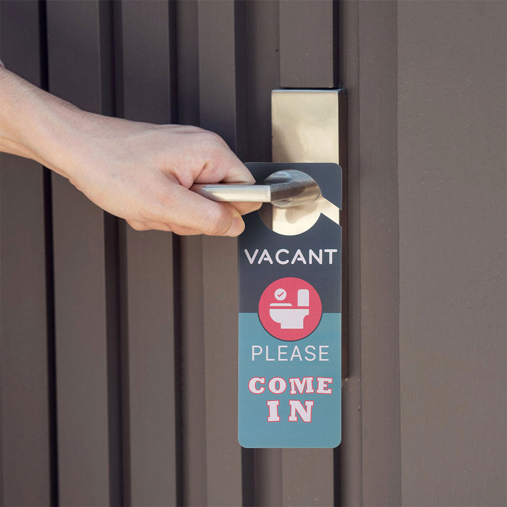2Pcs Double-Sided Bathroom Doo - Home Bathroom Occupied Sign ulasan dan harga