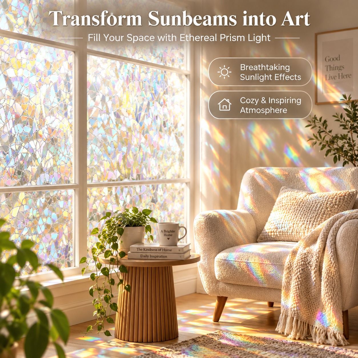 Holographic Window Film 3D Mos - Home Bathroom Window Tint ulasan dan harga