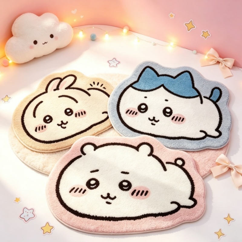 Floor Mat Kawaii Anime Hachiwa - Home Goods Bathroom Rugs ulasan dan harga