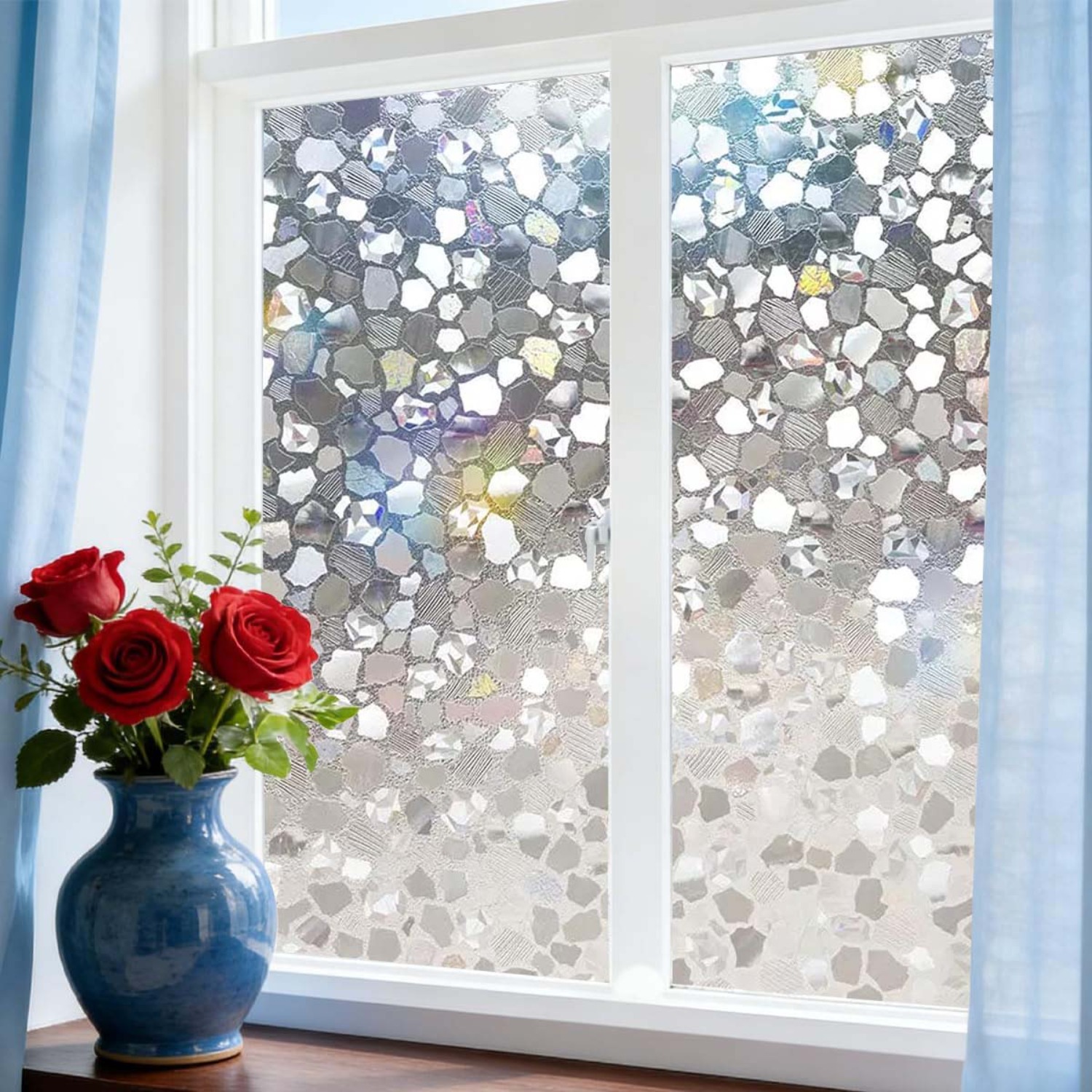 Frosted Glass Window Sticker,  - Home Bathroom Window Tint ulasan dan harga