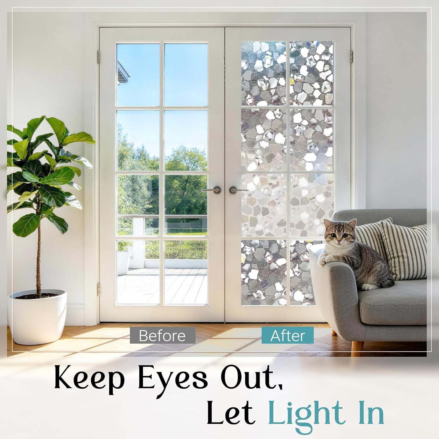 Frosted Glass Window Sticker,  - Home Bathroom Window Tint ulasan dan harga