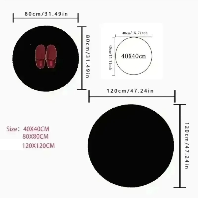 Colorful Square Pattern Round  - Home Goods Bathroom Rugs ulasan dan harga