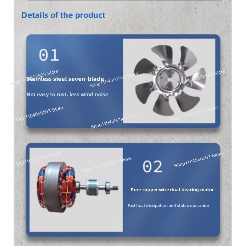 6 7 8 Inch Stainless Steel Kit - Home Bathroom Fan ulasan dan harga